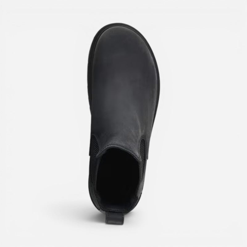 Highwood Slip-On Black Oiled Leather Narrow