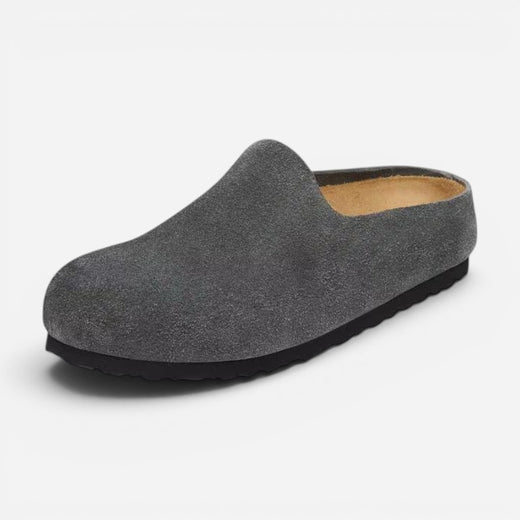 BIRKENSTOCK Amsterdam Charcoal Suede Leather Narrow