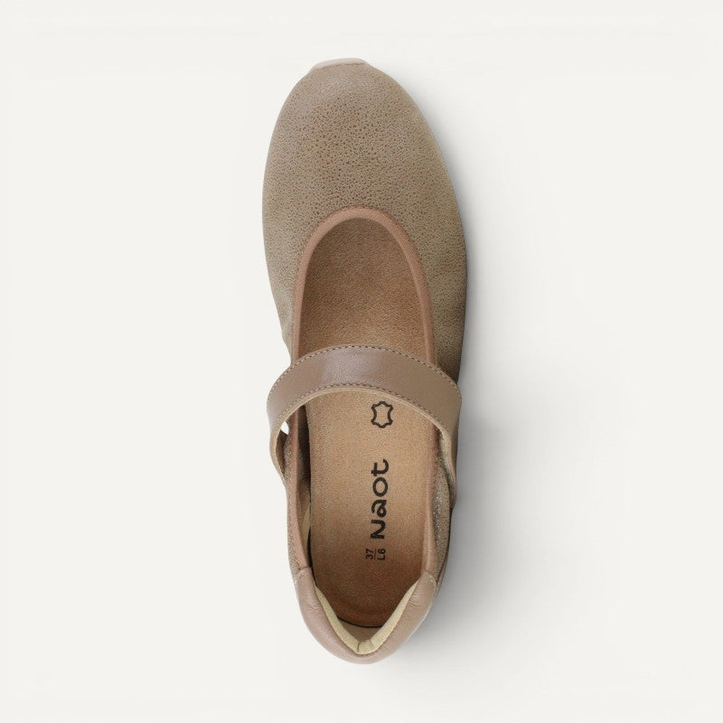 pure mary jane taupe leather combo