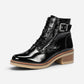 Lucero Lace Boot Black Patent