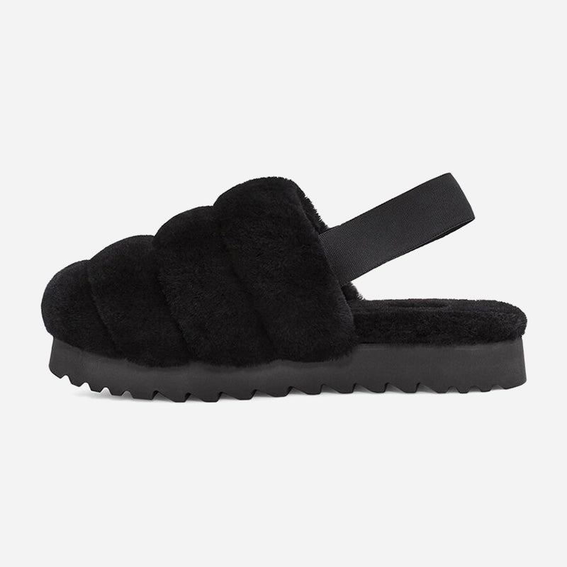 Super Fluff Slipper Black
